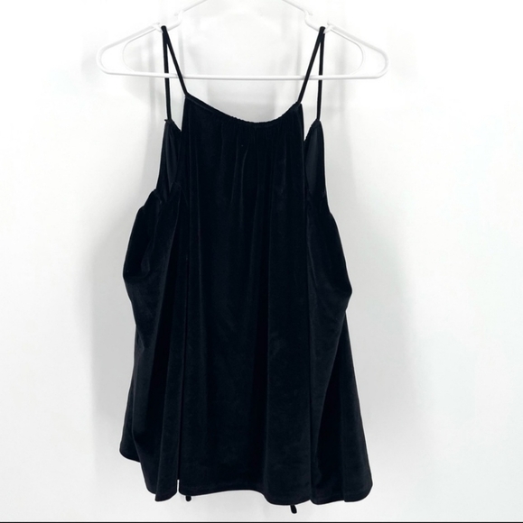 Laundry by Shelli Segal Black Velvet Velour Strappy Cold Shoulder Womens Size 6 - Picture 8 of 11
